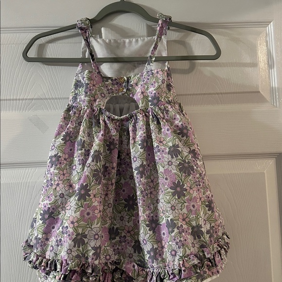 Cynthia Rowley Floral Purple and Green Kids Dress - Picture 5 of 7